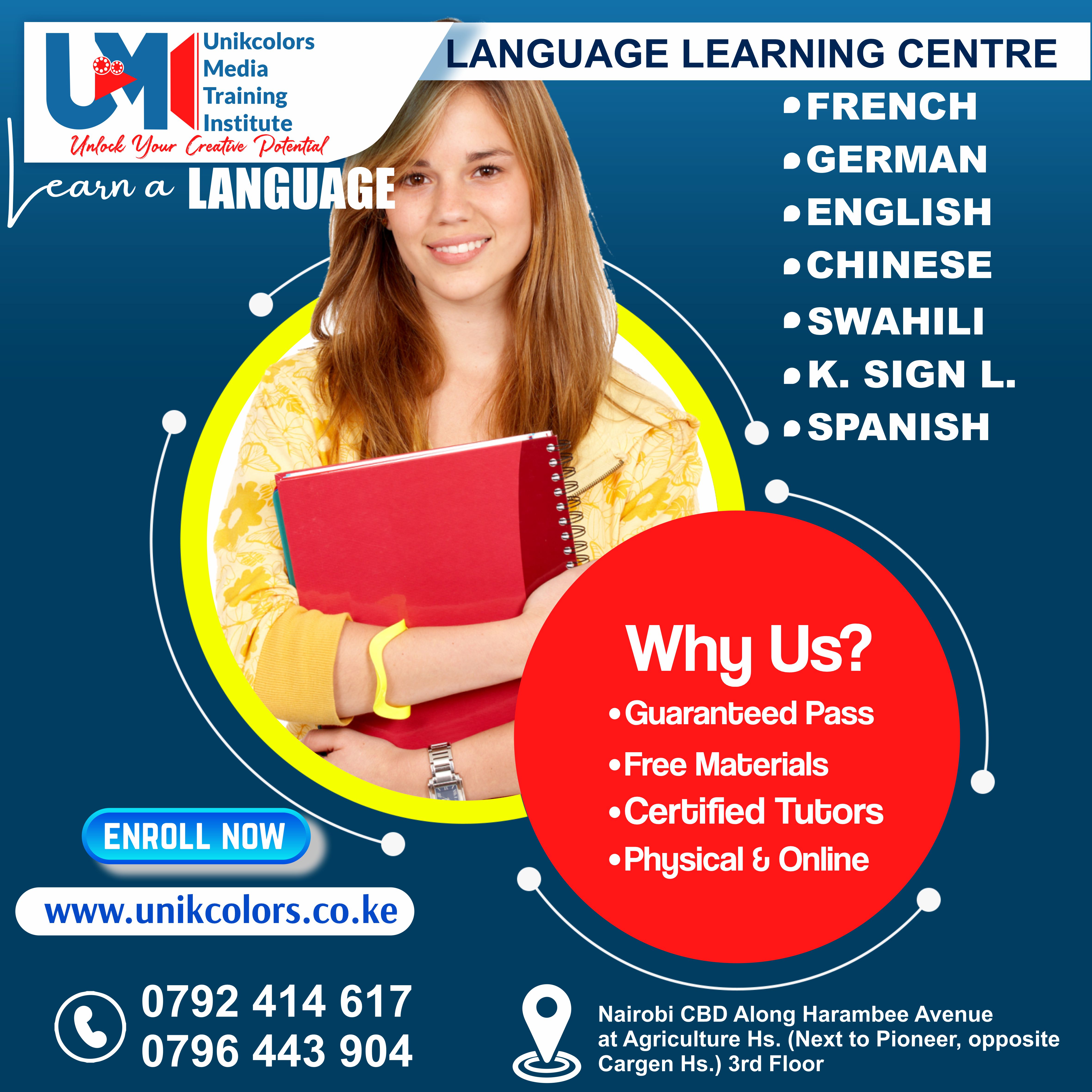 LANGUAGE TRAINING CENTRE - GERMAN | ENGLISH | FRENCH | CHINESE | SPANISH | SWAHILI | KENYA SIGN LANG
